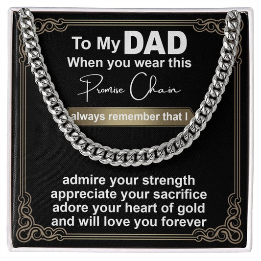 Dad - Promise - Chain/Father's Day/Christmas/Birthday/Valentines