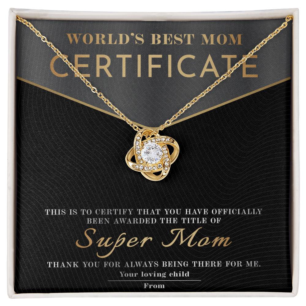 Best Mom Certificate/Mother's day/Birthday/Valentines/Christmas