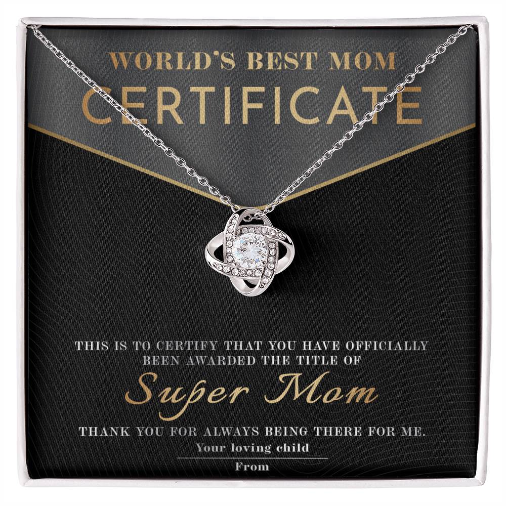 Best Mom Certificate/Mother's day/Birthday/Valentines/Christmas