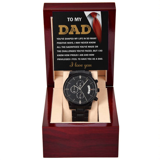 Dad - Shaped My Life - Chronograph Watch/Dad/Father's Day/Christmas/Birthday/Valentines