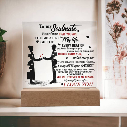 Soulmate - Breathe for You/Soulmate/Wife/Husband/Birthday/Christmas/Anniversary/Valentines