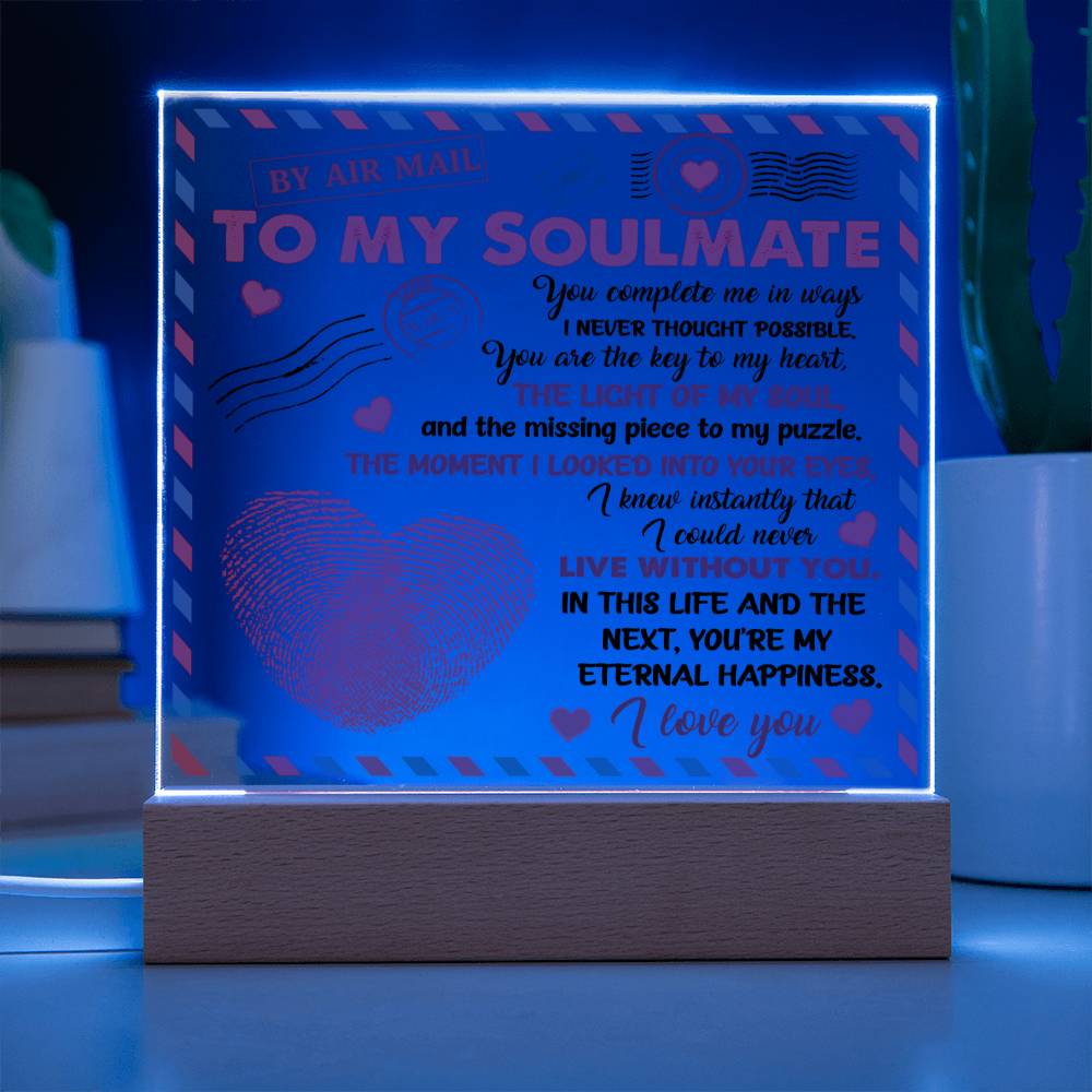 Soulmate - You Complete Me/Soulmate/Wife/Valentines/Christmas/Birthday/Anniversary