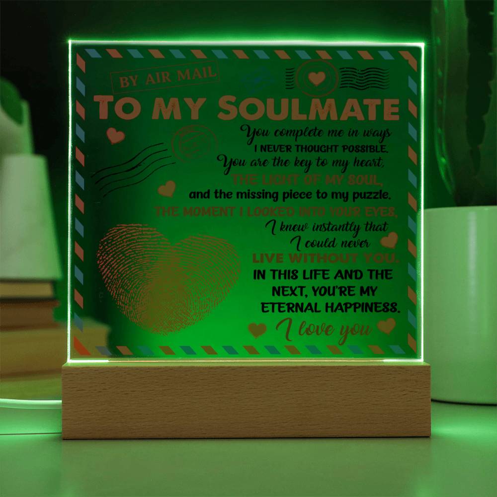 Soulmate - You Complete Me/Soulmate/Wife/Valentines/Christmas/Birthday/Anniversary