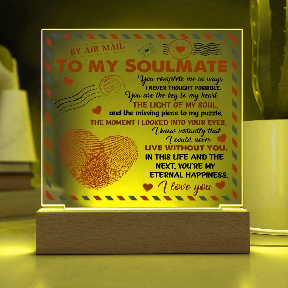 Soulmate - You Complete Me/Soulmate/Wife/Valentines/Christmas/Birthday/Anniversary